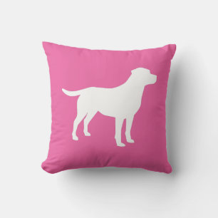 Labrador Dog Baby Shower Girl Lab Pink Throw Pillow