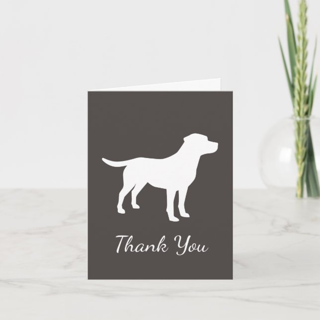 Labrador Dog Baby Shower Lab Gray Gender Neutral Thank You Card (Front)