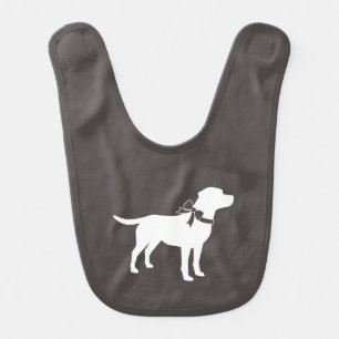 Labrador Dog Baby Shower Lab Grey Gender Neutral Baby Bib