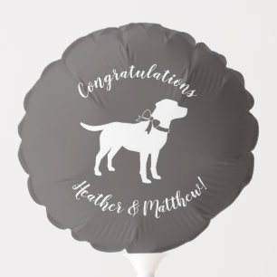 Labrador Dog Baby Shower Lab Grey Gender Neutral Balloon