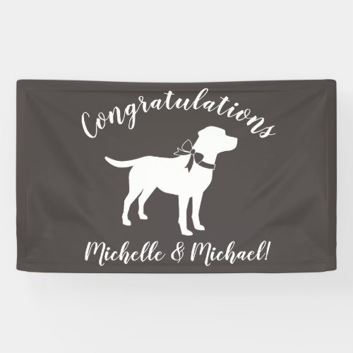 Labrador Dog Baby Shower Lab Grey Gender Neutral Banner