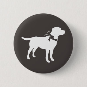 Labrador Dog Baby Shower Lab Grey Gender Neutral Button