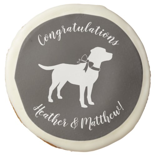 Labrador Dog Baby Shower Lab Grey Gender Neutral Sugar Cookie