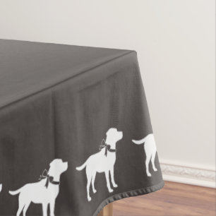Labrador Dog Baby Shower Lab Grey Gender Neutral Tablecloth