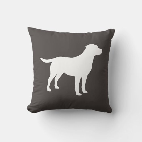 Labrador Dog Baby Shower Lab Grey Gender Neutral Throw Pillow