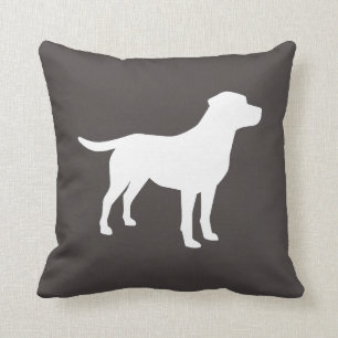 Labrador Dog Baby Shower Lab Grey Gender Neutral Throw Pillow