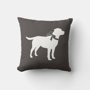 Labrador Dog Baby Shower Lab Grey Gender Neutral Throw Pillow