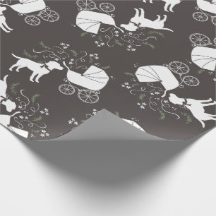 Labrador Dog Baby Shower Lab Grey Gender Neutral Wrapping Paper