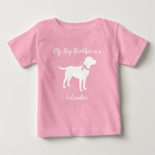 Labrador Dog Baby Shower Pink Girl Lab Baby T_Shirt