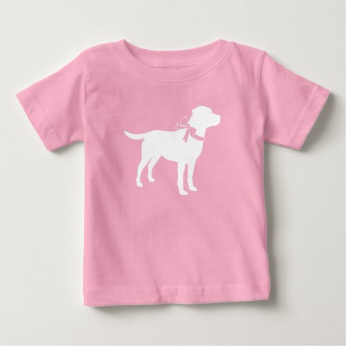 Labrador Dog Baby Shower Pink Girl Lab Baby T_Shirt