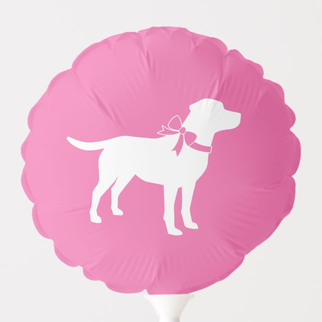 Labrador Dog Baby Shower Pink Girl Lab Balloon (Front)