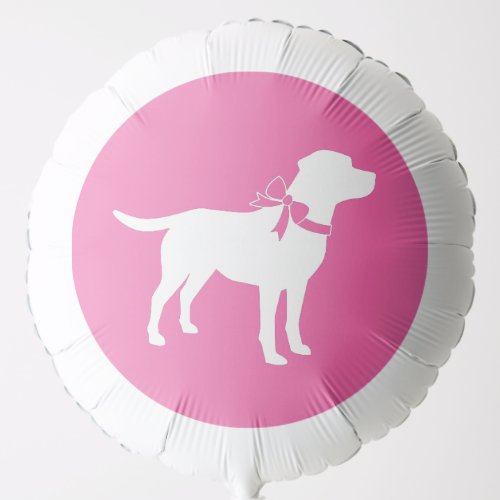 Labrador Dog Baby Shower Pink Girl Lab Balloon