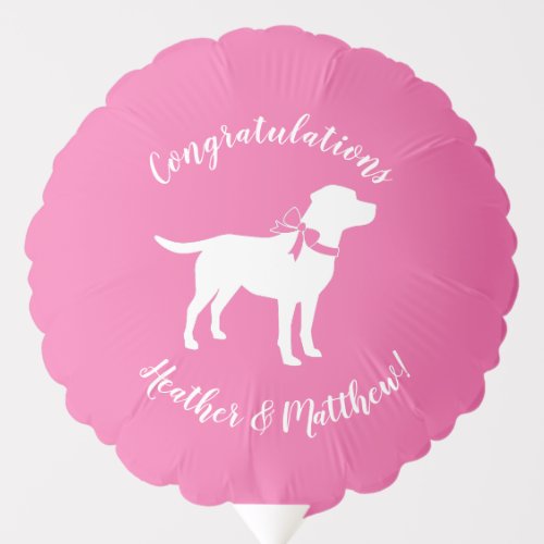 Labrador Dog Baby Shower Pink Girl Lab Balloon