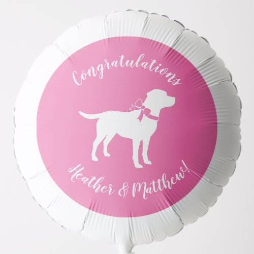 Labrador Dog Baby Shower Pink Girl Lab Balloon
