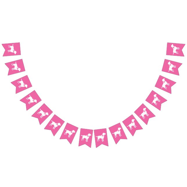 Labrador Dog Baby Shower Pink Girl Lab Bunting Flags (All)