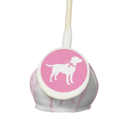 Labrador Dog Baby Shower Pink Girl Lab Cake Pops