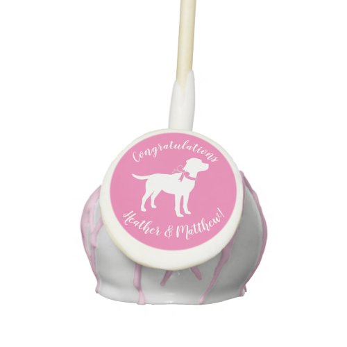 Labrador Dog Baby Shower Pink Girl Lab Cake Pops