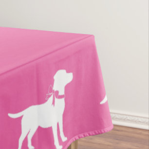 Labrador Dog Baby Shower Pink Girl Lab Tablecloth