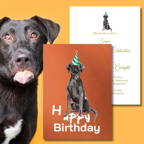 Labrador Dog Birthday Party Invitation