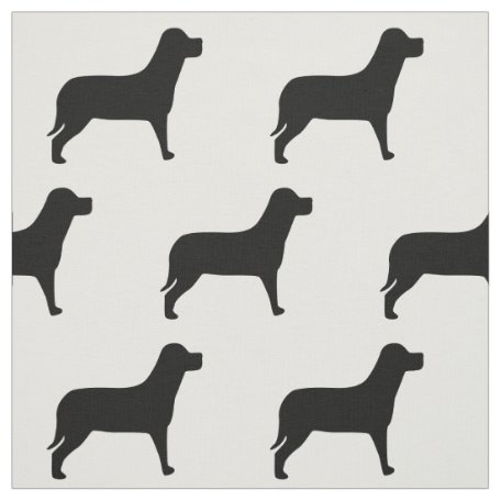 Labrador Dog Black And White Pattern Fabric | Zazzle