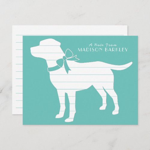 Labrador Dog Black Lab Puppy Thank You Card