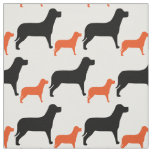 Labrador Dog Black Orange And White Pattern Fabric