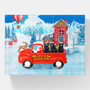 Labrador Dog Christmas Delivery Truck Snow  Paperweight