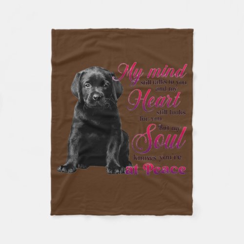 Labrador Dog Dad Dog Mom Memorial Dog Lover Gift  Fleece Blanket