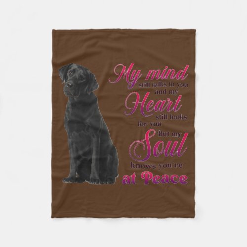Labrador Dog Dad Dog Mom Memorial Dog Lover Gift  Fleece Blanket
