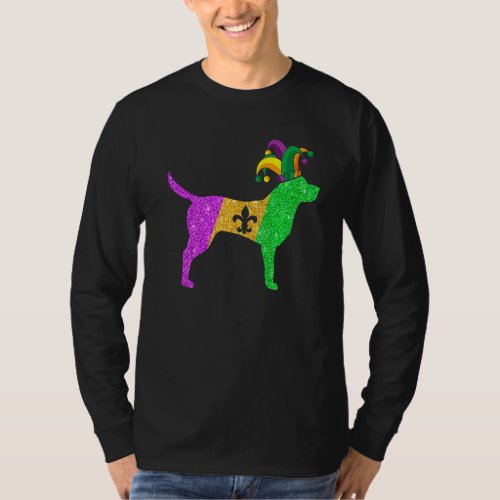 Labrador Dog Dad Mom Lover Funny Mardi Gras Party T_Shirt