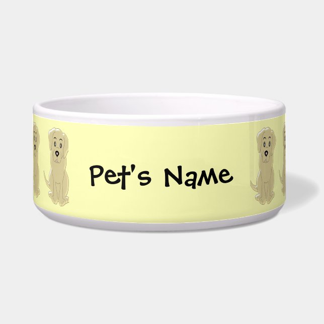 Labrador Dog Design Personalised Bowl (Front)