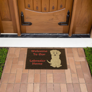 Labrador Dog Design Personalised Fiber Doormat