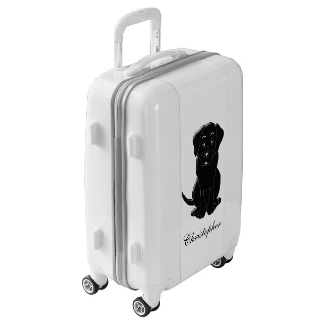 Labrador Dog Design Personalised Luggage (Rotated Left)