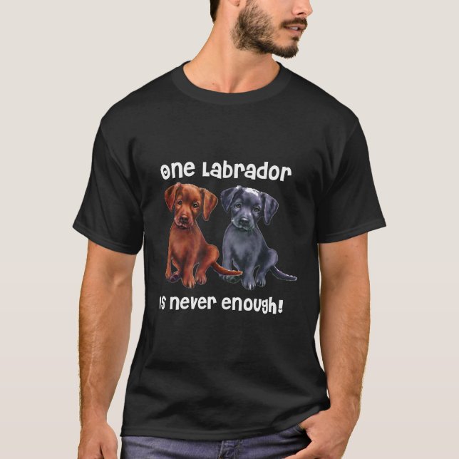 Labrador Dog Funny Black Chocolate Brown Lab T-Shirt (Front)