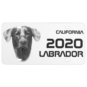 Labrador Dog Funny Customizable License Plate by DigitalSolutions2u at Zazzle