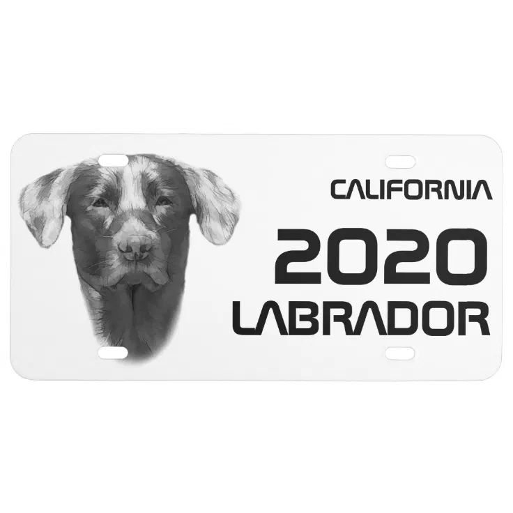 Labrador Dog funny customizable License Plate Zazzle