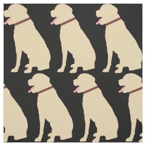 Labrador Dog Golden Pattern Fabric