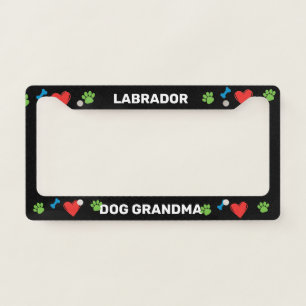 Labrador Dog Grandma License Plate Frame