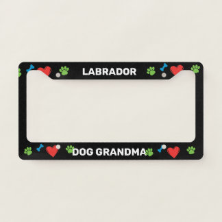 Labrador Dog Grandma License Plate Frame