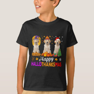 Labrador Dog Halloween Christmas Hallothanksmas 1 T-Shirt