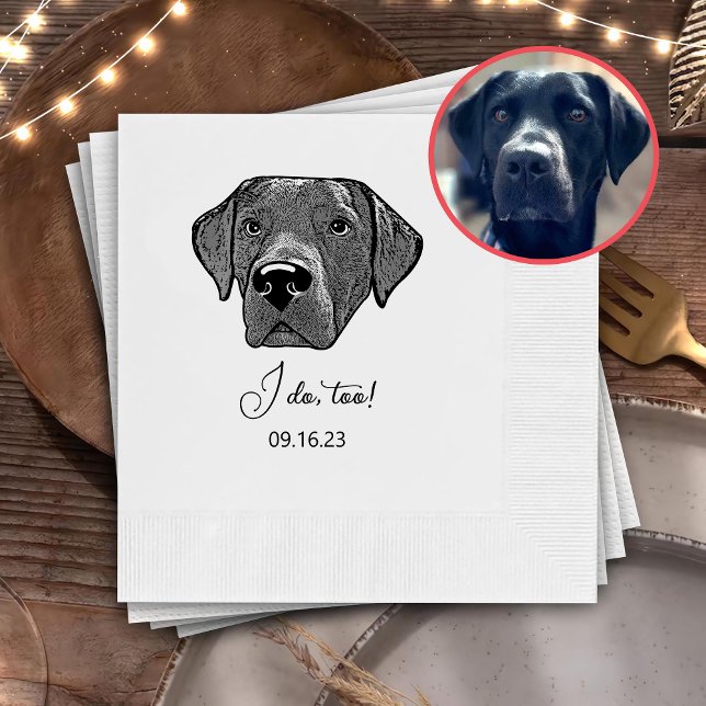 Labrador Dog Hand Drawing Personalized I Do Too  Napkins (Creator Uploaded)