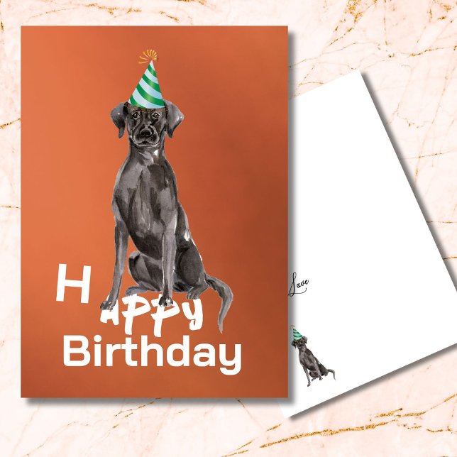 Labrador Dog Happy Birthday Greeting Card  (Creator Uploaded)