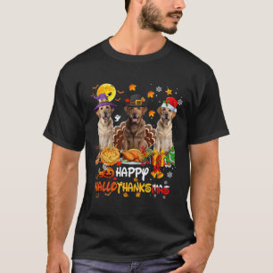 Labrador Dog Happy Halloween Thanksgiving Merry Ch T-Shirt
