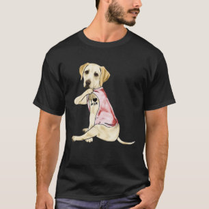 Labrador Dog I Love Mom Tattooed Dog Mother Day T-Shirt