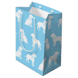  Labrador Dog In Big Gift Bow Medium Gift Bag