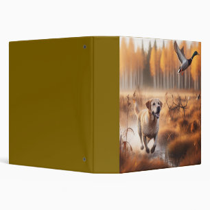 Labrador/dog in the autumn duck hunt 3 ring binder