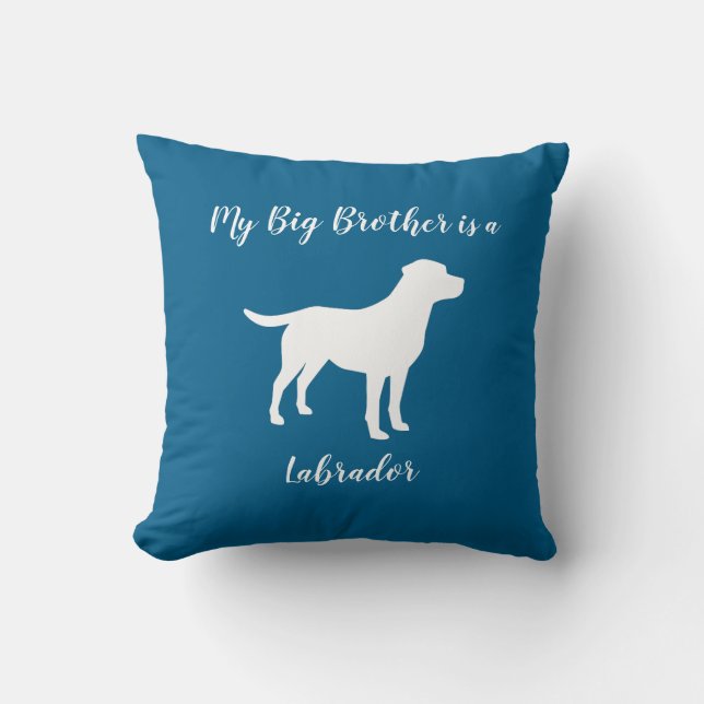 Labrador Dog Lab Big Brother  Throw Pillow (Front)