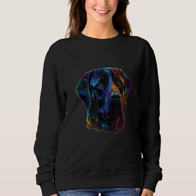 Labrador Dog Lab Lover Splash Graffiti Art Pet_2 Sweatshirt (Front)
