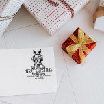 Labrador Dog Merry Christmas Return Address  Rubber Stamp<br><div class="desc">This "Merry Christmas" return address rubber stamp features a labrador with custom family name and address.
More dog breeds in the collection "Christmas Dogs Return Address"</div>
