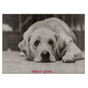 Labrador Dog Miss you Cutting Board